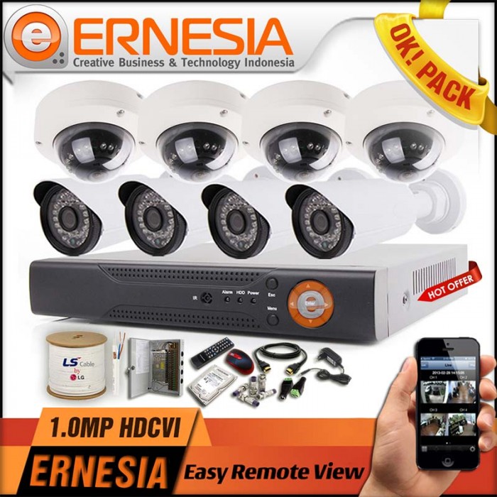 Paket CCTV Ok! Pack 1MP HDCVI - Ernesia - Jual CCTV - Pasang CCTV - Agen CCTV - Jasa CCTV - Jasa Pasang CCTV - Pemasangan CCTV